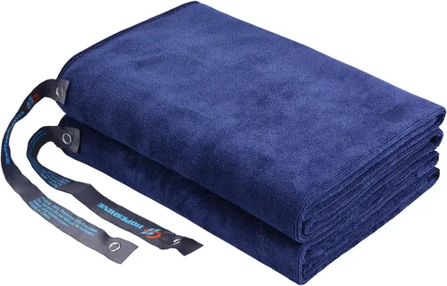 Miniatura 12 de HOPESHINE Toallas grandes de gimnasio para hombres y mujeres, color negro, para entrenamiento, sudor, súper absorbente, toalla de viaje deportiva