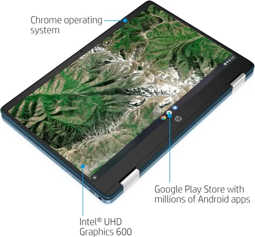Miniatura 6 de Portátil HP X360 14a Chromebook 14" Pantalla táctil HD, Entretenimiento desde cualquier ángulo Intel Celeron, 4GB LPDDR4 64GB eMMC WiFi Cámara web