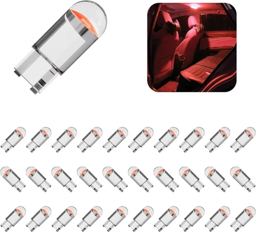 Miniatura 7 de beypovk 30 bombillas LED de repuesto de 194 bombillas LED, 6000K 168 2825 W5W T10, bombillas interiores sin errores para automóvil, cúpula de mapa