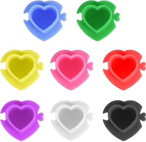 Miniatura 8 de Moricher 200 PIEZAS 8 Colores Tazas Desechables de Tinta de Tatuaje de Plástico con Base - Tapas de Tinta de Tatuaje para Tatuar
