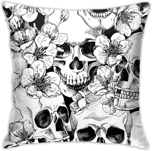 Miniatura 8 de VARUN Fundas de almohada vintage de árboles de pagoda china con patrón floral sin costuras, diseño chino azul dibujado a mano, fundas de almohada
