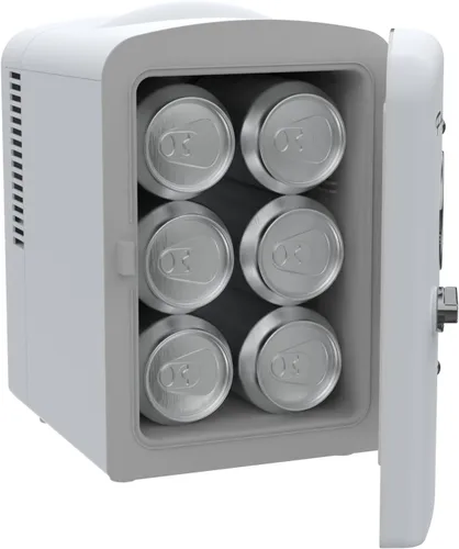 Miniatura 3 de Frigidaire EFMIS171 Mini refrigerador retro portátil personal - Ideal para casa, oficina o dormitorio - Incluye asa de transporte, cargador de Blanco