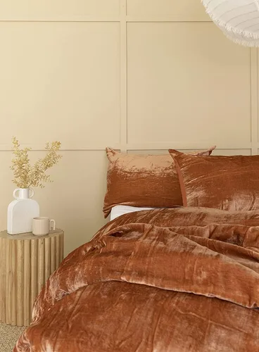 Miniatura 39 de Sophia-Art - Juego de 3 piezas de ropa de cama de terciopelo de rayón ultra lujo, funda de edredón boho de un solo color, funda de colcha