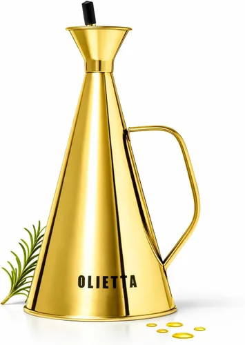 Miniatura 10 de Olietta Botella dispensadora de aceite de oliva de acero inoxidable, antigoteo, a prueba de fugas, sin ensuciar, vertedor de vinagre y rociador
