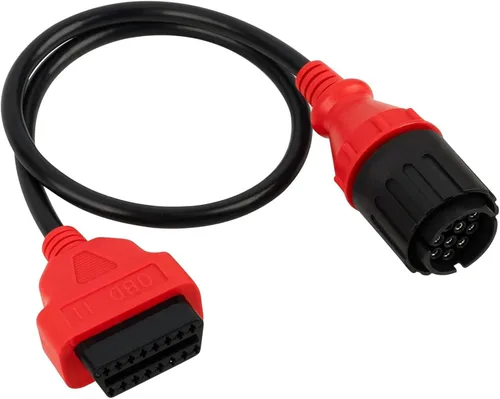 Miniatura 7 de JUTA Adaptador OBD2 de 10 pines a 16 pines para BMW Motorcycles Año 1996 a 2016 OBD-II Cable de diagnóstico - 2 pies/24.8 in