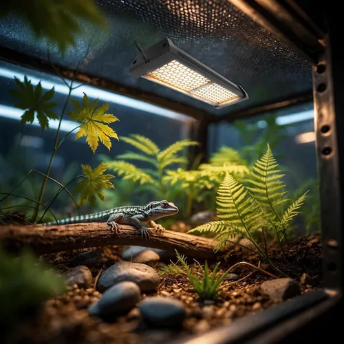 Miniatura 6 de Lámpara LED regulable UVB para reptiles, 8000 horas de duración UVB para una vida útil mucho más larga, ciclos ajustables de 4/8/12 horas, adecuada