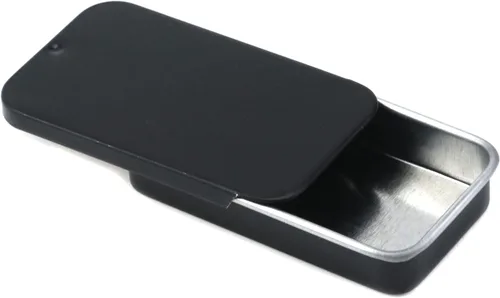 Miniatura 6 de Caja de metal con tapa para guardar llaves del automóvil, galletas, lápiz, organizador de soporte (2.2 x 1.1 x 0.4 pulgadas, negro)