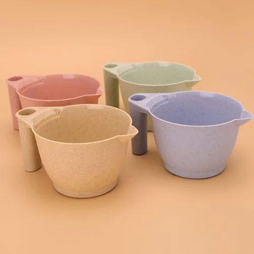 Miniatura 9 de minkissy Tazones mezcladores de tinte para el cabello, paquete de 2 cuencos portátiles de plástico con asas ergonómicas para salón y hogar