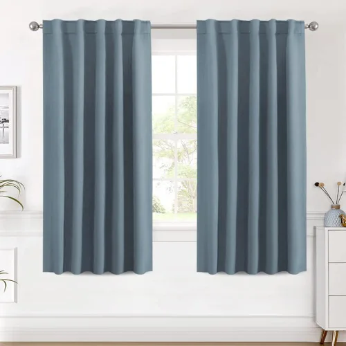 Miniatura 187 de H.VERSAILTEX Cortinas opacas con aislamiento térmico, paneles de tratamiento de ventana, cortinas opacas para oscurecer la habitación, cortinas Gris