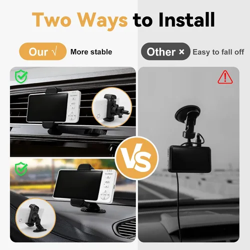 Miniatura 5 de Cámara Inalámbrica para Coche de Bebé 2000mAh Monitor 3500mAh Encendido/Apagado Automático Monitor de Cámara de Bebé para Coche Sin Wifi - Espejo