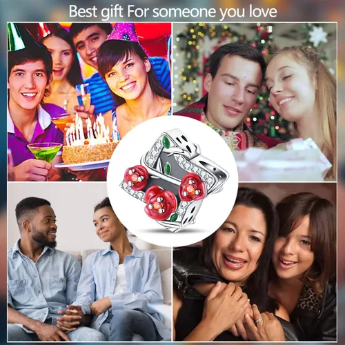 Miniatura 187 de KUNSIR Los abalorios se adaptan a pulseras Pandora para mujer, plata de ley 925, cuentas colgantes de joyería para niñas, dijes de feliz cumpleaños