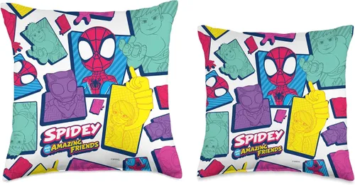 Miniatura 3 de Marvel Amazing Friends Spidey Team - Almohada de 16.0 x 16.0 in, multicolor