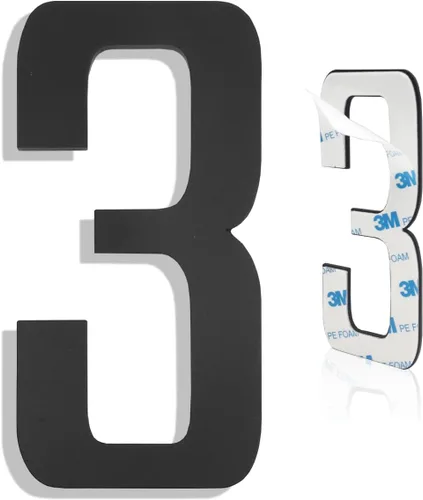 Miniatura 14 de Números de Casa Modernos para Exterior - Autoadhesivos, Grandes de 6 Pulgadas, Números de Dirección de Casa de Metal - Ideales para Buzón, Puerta