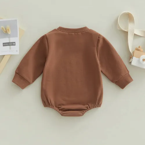 Miniatura 29 de Ropa de Halloween para bebé niña, sudadera con estampado de calabaza, mameluco de burbujas, lindo traje de Acción de Gracias de otoño