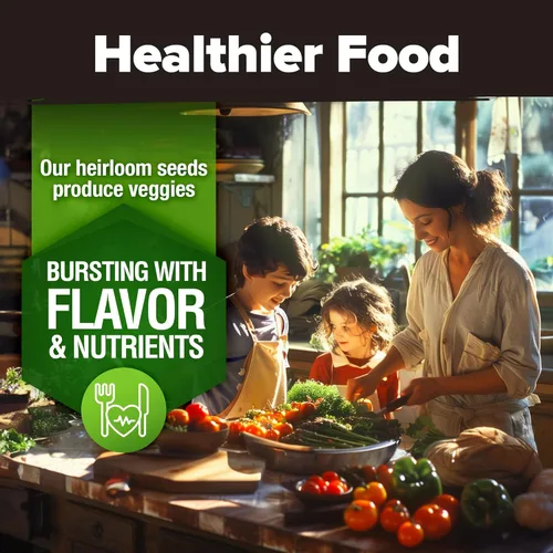 Miniatura 7 de 25 semillas de verduras autóctonas – Más de 9,500 semillas de supervivencia y equipo esencial de preparación de emergencia, semillas de verduras sin