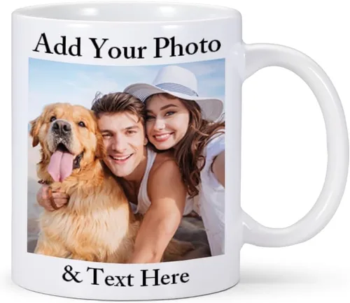 Taza personalizada, tazas de café personalizadas con imagen, texto, nombre, taza personalizada, regalos para novio, novia, familia, tazas de café de
