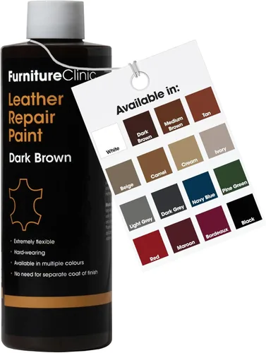 Miniatura 38 de Furniture Clinic Pintura y tinte para reparación de cuero, colorante autosellante para una reparación rápida y fácil del cuero, adecuado para sofás