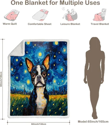 Miniatura 143 de Autumn Teddy Dog Patchwork Sherpa Blanket Fall Cozy Throw Blanket Cute Puppy Quilt Style Warm Soft Blanket for Couch Sofa Bedroom Decor 50x60 Inches