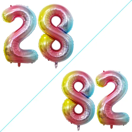 Miniatura 182 de Goer, conjunto de globos de papel aluminio para decoraciones de cumpleaños, globos de las letras de feliz cumpleaños y de números Oro