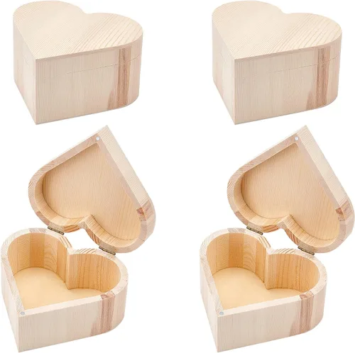 Miniatura 8 de OLYCRAFT Caja de Madera Sin Terminar - Caja de Almacenamiento Rectangular de Lápices de Bambú de 12x2.2x1.8 Pulgadas con Tapa con Bisagras y Cierre