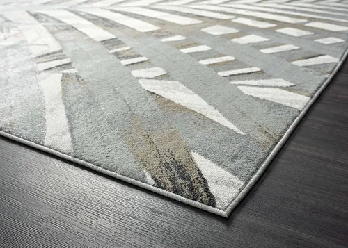 Miniatura 4 de Abani Alfombra decorativa de estilo ecléctico moderno con diseño de hojas de palma, color marrón, gris y beige (4 x 6 pies, gris y marrón)