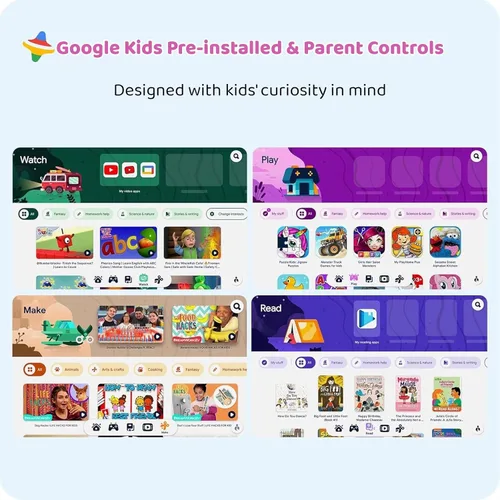 Miniatura 2 de COLORROOM Tablet Android 15 actualizada 2026, tableta para niños de 10 pulgadas, CPU Octa-Core, 10 GB+64 GB+1 TB Expandir tabletas para niños