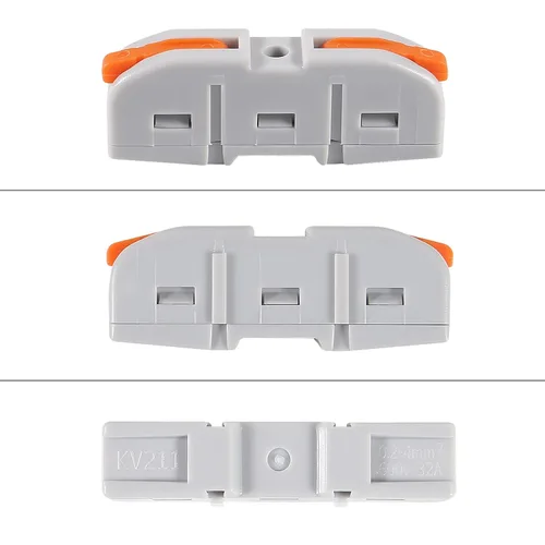 Miniatura 2 de 50 conectores de cable de palanca, conductores SPL-1, conectores compactos, conectores de palanca, tuercas, terminales eléctricos para cable blando