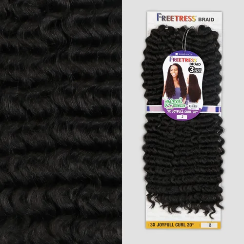 Miniatura 6 de Trenza de ganchillo Freetress - 3 rizos JOYFULL de 20 pulgadas (1 negro azabache)