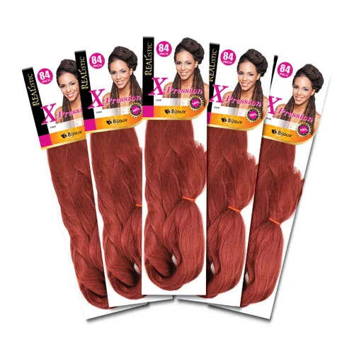 Miniatura 24 de Realistic Trenza original X-Pression 84 pulgadas 100% Kanekalon (paquete de 3, 1) M-61XPRES84