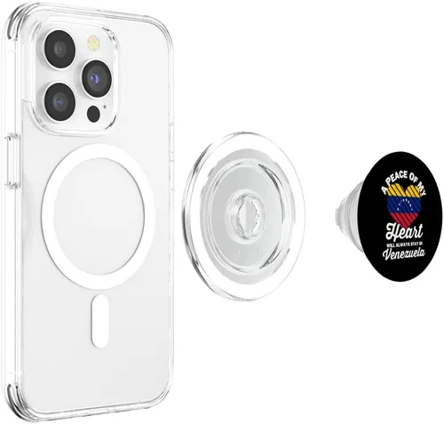 Miniatura 4 de Una paz de mi corazón siempre se quedará en Venezuela PopSockets Venezolanos MagSafe PopGrip para iPhone