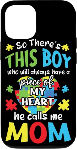 Miniatura 25 de Funda para iPhone 11 Boy Calls Me Mom Heart Colorido Puzzle Autismo