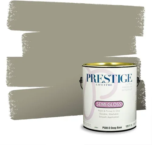 Miniatura 265 de Prestige Paints - Pintura exterior e imprimación en uno, 1 galón, plano, compatibilidad comparable con el color menta «Whipped Mint» de Behr