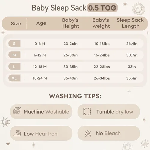 Miniatura 6 de Unnivoll - Saco de dormir para bebé de 18 a 24 meses, paquete de 3 unidades, 100 % de algodón, ligero, con un TOG de 0.5, manta portátil para bebé