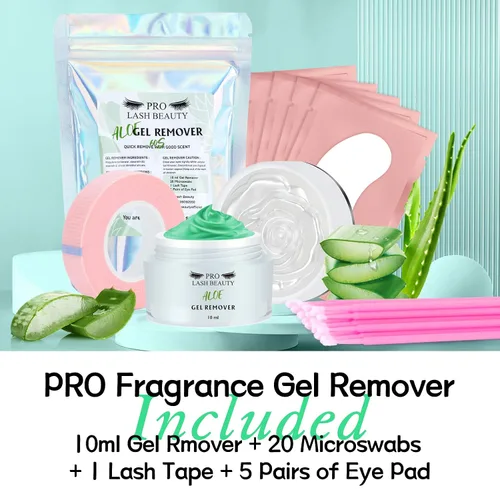 Miniatura 7 de Kit de removedor de extensiones de pestañas, 0.3 onzas líquidas, removedor de pestañas de fragancia para extensiones de pestañas, aroma de aloe