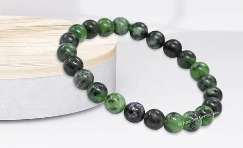 Miniatura 48 de Amazing Gemstone Pulsera de cristal para mujeres y hombres, pulsera de cristal curativo de protección, pulsera elástica con cuentas de piedras
