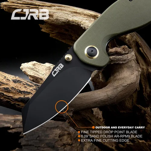 Miniatura 4 de CJRB Navaja de bolsillo plegable Maileah Cuchillo táctico con AR-RPM9 de acero en polvo Balde y G10 pequeño cuchillo táctico de bolsillo EDC
