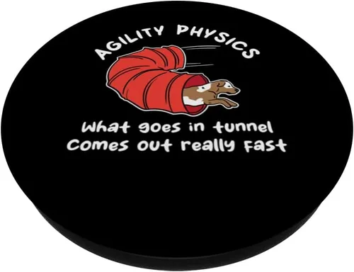 Miniatura 2 de Dog Agility Design For Dog Handler - What Goes In Tunnel PopSockets Adhesive PopGrip