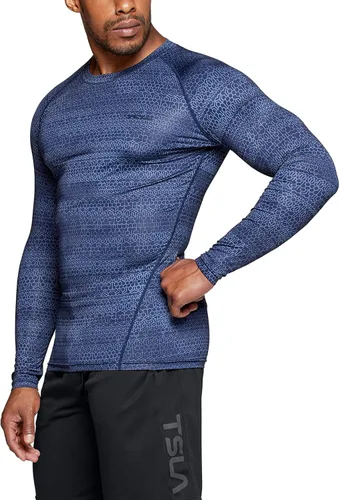 Miniatura 2 de TSLA - Paquete de 1 o 3 camisas de compresión de manga larga FPU 50 para hombre camisa de entrenamiento atlético protector de erupción para deportes