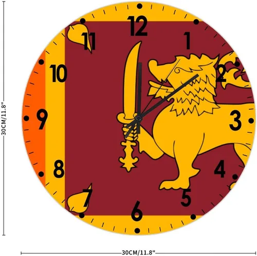 Miniatura 159 de Cheyan Reloj de pared con bandera de Canadá de 12 pulgadas, silencioso, sin tictac, de PVC, funciona con pilas, reloj redondo decorativo, regalo