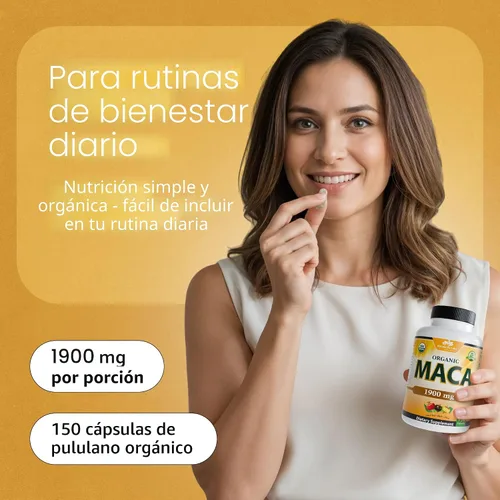 Miniatura 6 de Cápsulas veganas de maca orgánicas negro, rojo, amarillo, 0,003 oz por cápsula, 150 cápsulas, 100 % puro y natural sin OMG, energizante natural