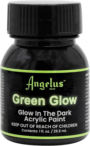 Angelus Pintura verde neón brillante de 1 oz, brillo más brillante, iluminación durante toda la noche, no tóxica, fabricada en Estados Unidos, ideal