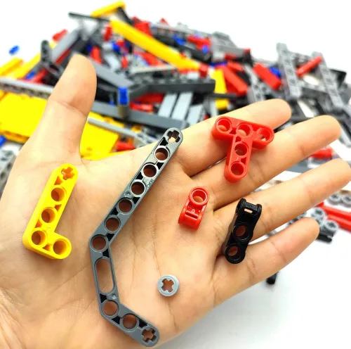 Miniatura 5 de dspitwod Piezas Técnicas Vigas Ejes Conectores Ladrillos Juegos - 420 Piezas, Vigas de Brazos de Elevación Marco para Juguetes de Bloques