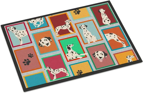 Miniatura 42 de Caroline's Treasures MLM1149MAT - Felpudo rojo Border Collie de 18 x 27 pulgadas, para interiores y exteriores, para entrada, antideslizante, Border