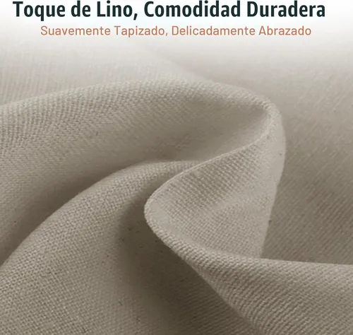 Miniatura 5 de Jocisland Base de cama tamaño Queen de 51.2 pulgadas de alto, tapizada, con cabecero con respaldo de ala, no necesita somier, fácil montaje