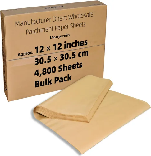Miniatura 22 de Cuadrados de papel pergamino pequeños comerciales de 4 x 4 pulgadas (43,200 hojas), sin blanquear, antiadherentes, precortados, para envoltorios