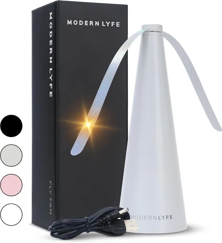 Miniatura 13 de Ventiladores Antimoscas para Mesas de Modern Lyfe - Alimentados por Batería AA y USB - Matamoscas Accesorio para Acampar al Aire Libre o para Comida