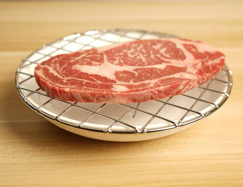 Miniatura 4 de Estante para parrilla, parrilla de barbacoa de acero inoxidable 304 (9.85 pulgadas, paquete de 2)