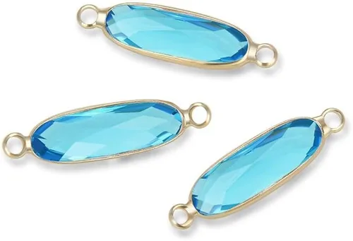 Miniatura 17 de CCP9-G2 - Conector de piedra natal púrpura amatista de febrero de grado A de Adabele de 0.827 in, barra rectangular chapada en oro amarillo de 18
