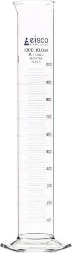 Miniatura 9 de Cilindro graduado, 0.8 fl oz - Tolerancia Clase A ±0.0.8 fl oz - Base hexagonal - Graduaciones azules - Vidrio de borosilicato 3.3 - Eisco Labs