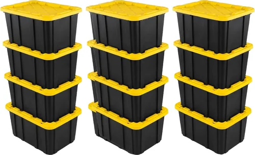 Miniatura 14 de Sterilite Paquete de 6 contenedores industriales, contenedores de almacenamiento de plástico con tapas, 17 galones, contenedores organizadores
